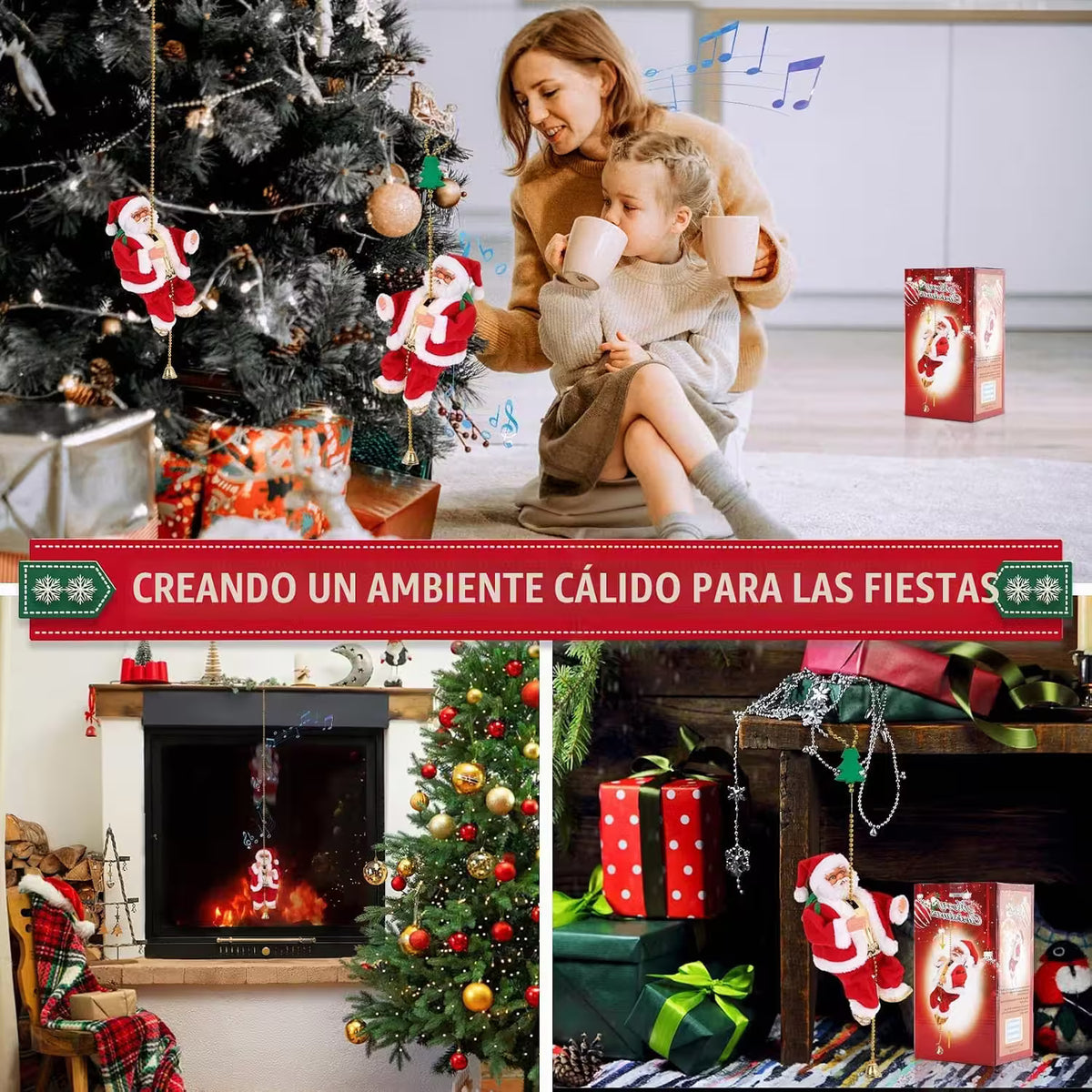 🎅 ¡Papá Noel Trepa, Se Mueve y canta!