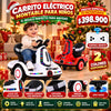 Carrito Eléctrico Montable para Niños | Luces LED + Control Remoto + Respaldo + Cinturón de Seguridad