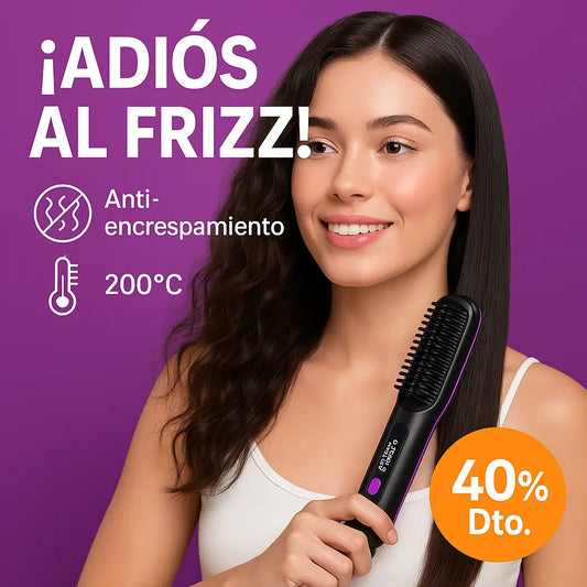 Cepillo 3 en 1 alisa, plancha y risa tu pelo facilmente