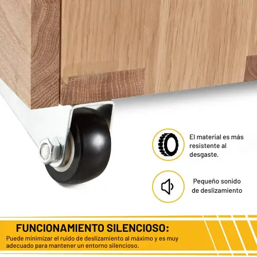 SlidePro™ – ¡PROMO 2x1! Paga 2 y Lleva 4 Ruedas de Perfil Bajo para Muebles
