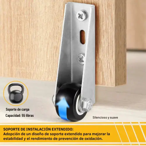 SlidePro™ – ¡PROMO 2x1! Paga 2 y Lleva 4 Ruedas de Perfil Bajo para Muebles