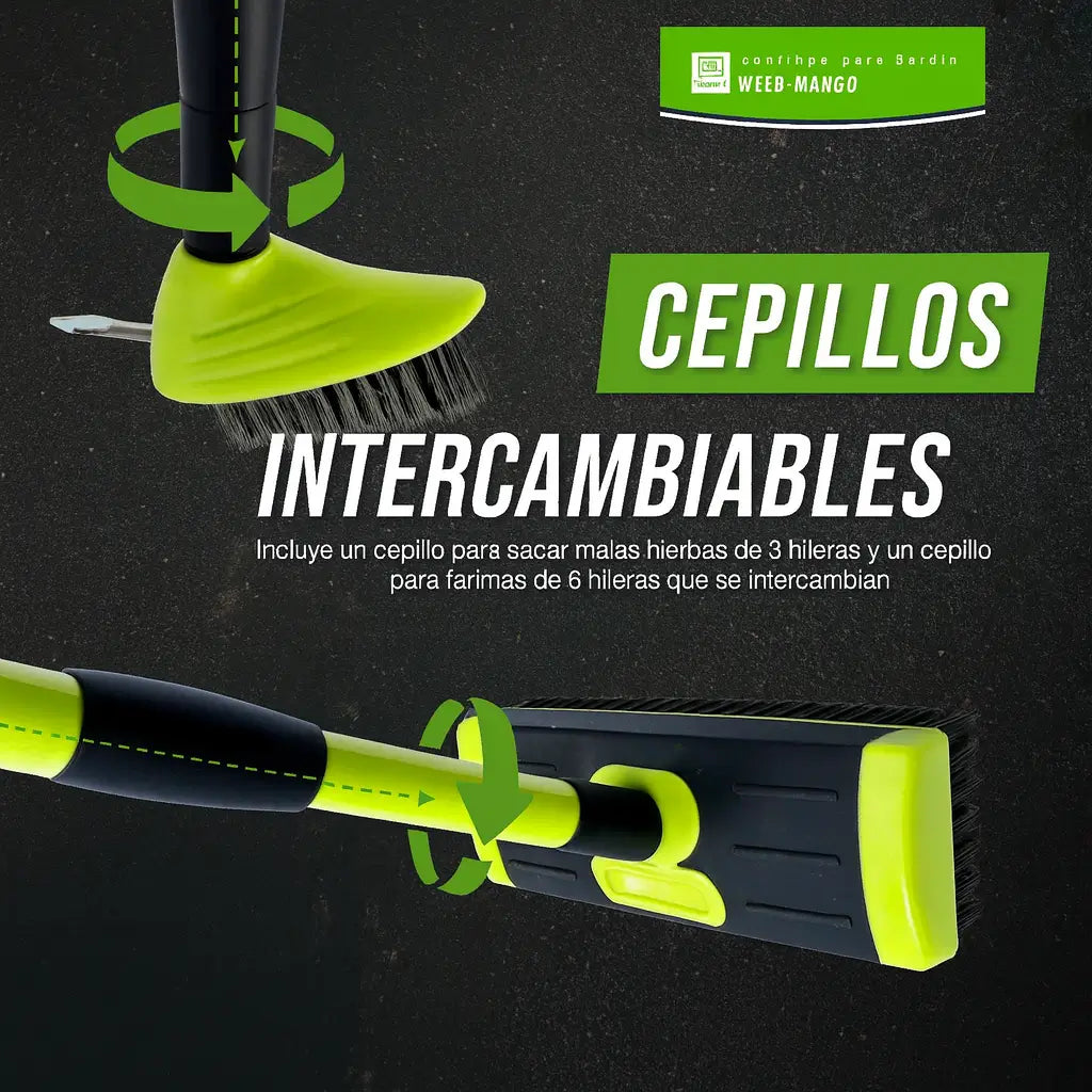 MalezaZero™Cepillo 3-en-1 para patios impecables