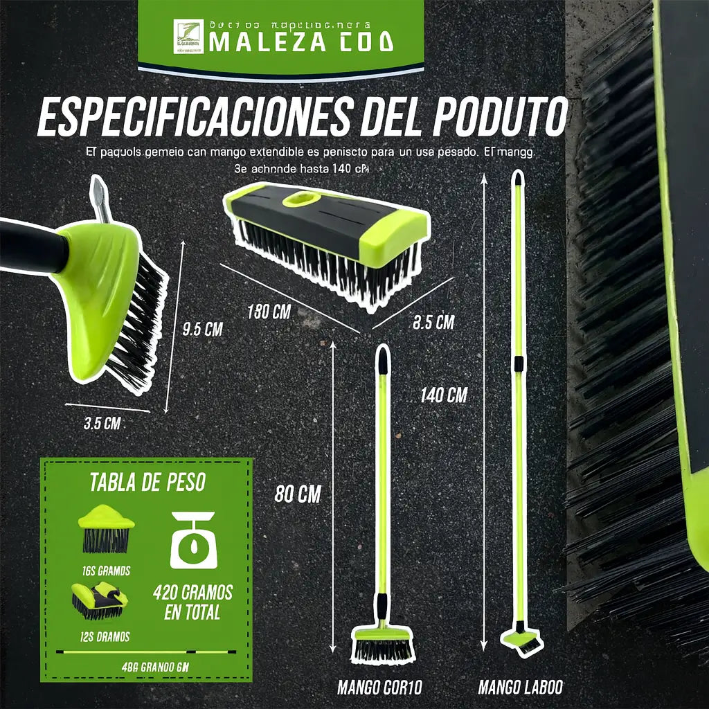 MalezaZero™Cepillo 3-en-1 para patios impecables