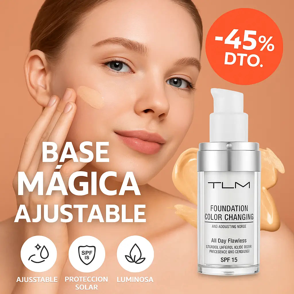 SkinMatch™ – La base 4 en 1 que se ajusta mágicamente a tu piel.