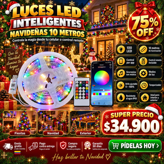 Tira LED Flexible Inteligente — App + Control Remoto