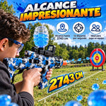 Pistola de Hidrogel Pro Navideña + Mira, Láser, Gafas y 2 Bolsas de Bolitas