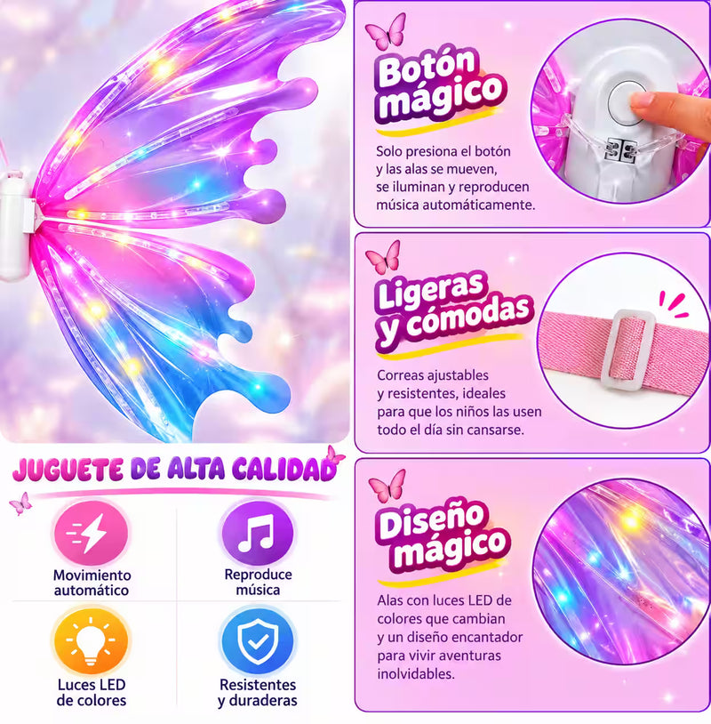 Alas de Hada Electricas con Luz